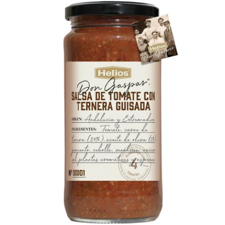 Salsa De Tomate Con Ternera Guisada. Receta Tradicional de Don Gaspar