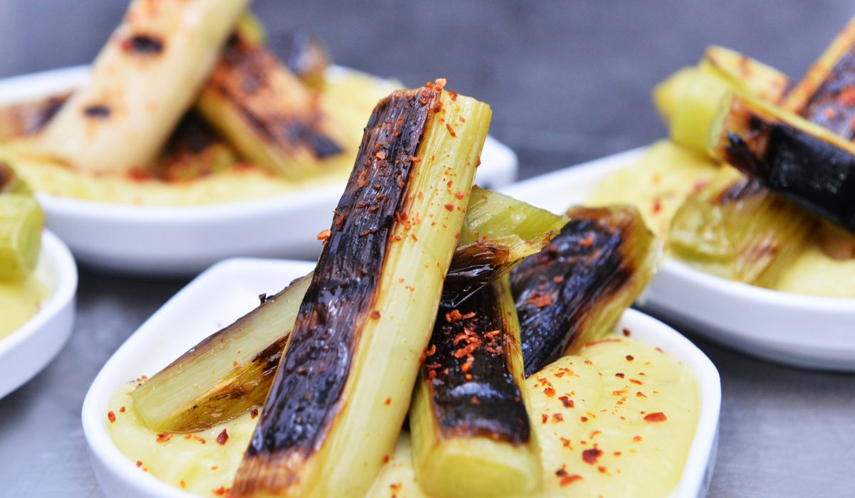 Puerros A La Plancha Con Salsa Holandesa Helios
